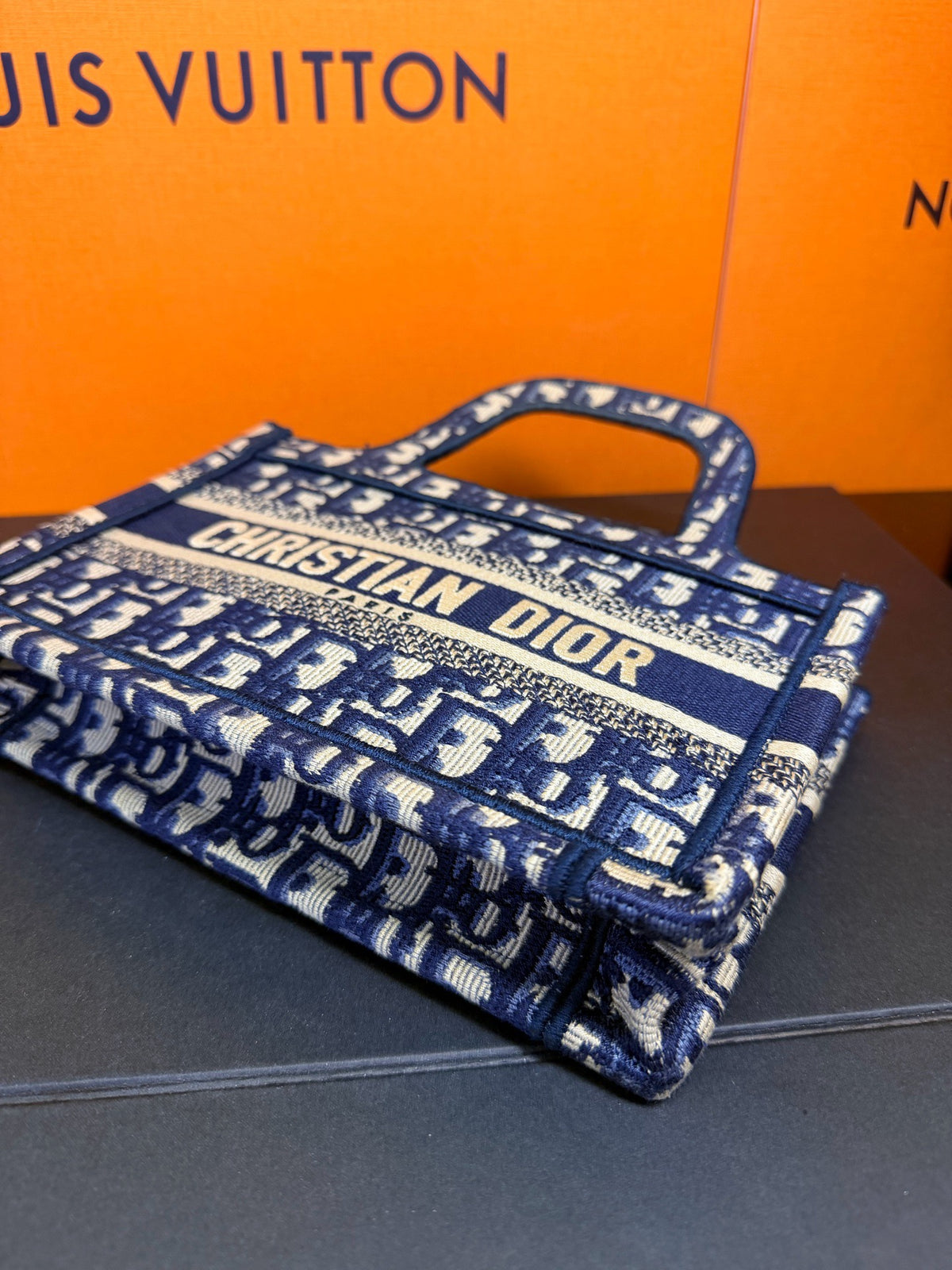 Dior - Book Tote - Cloth - Blue