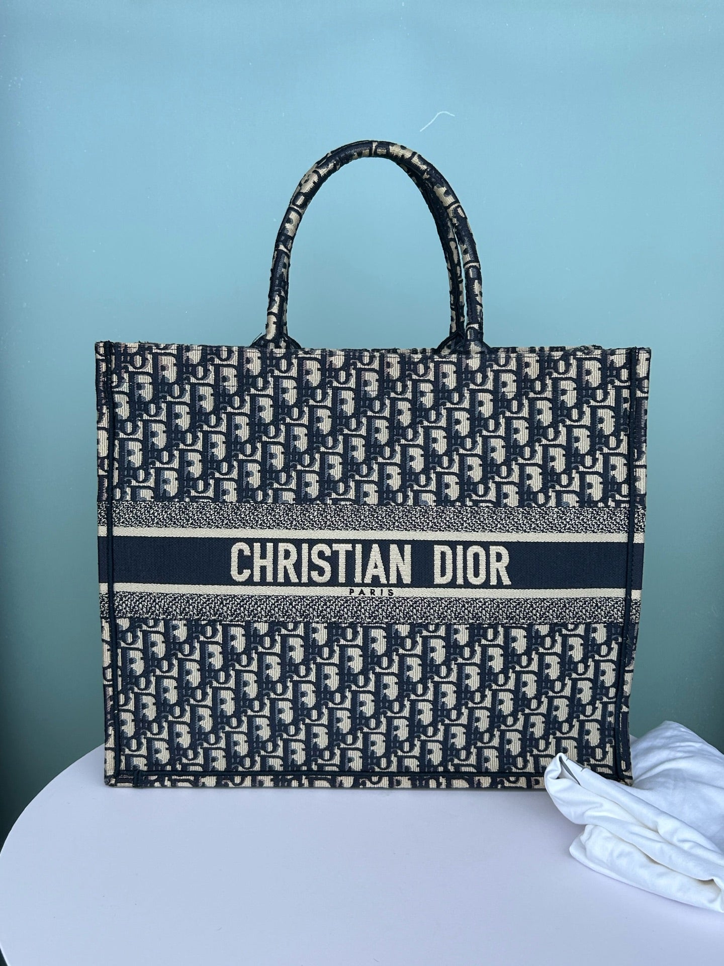Dior - Book Tote - Cloth - Blue - (large)
