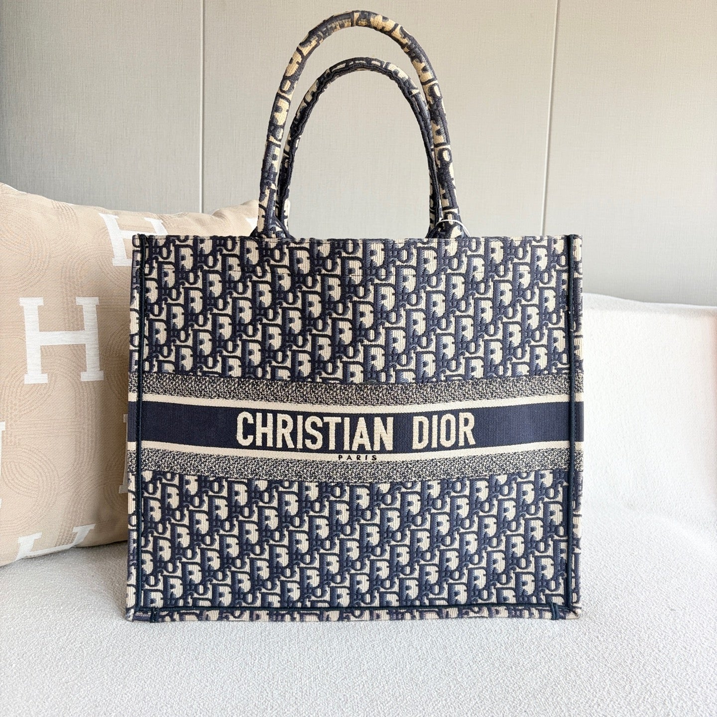 Dior - Book Tote - Cloth - Blue - (large)