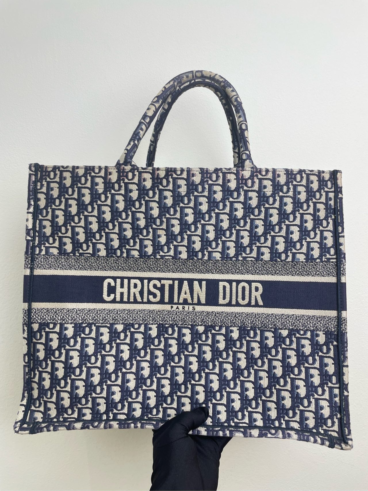 Dior - Book Tote - Cloth - Blue - (large)