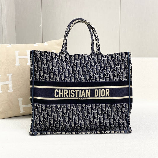 Dior - Book Tote - Cloth - Blue - (large)