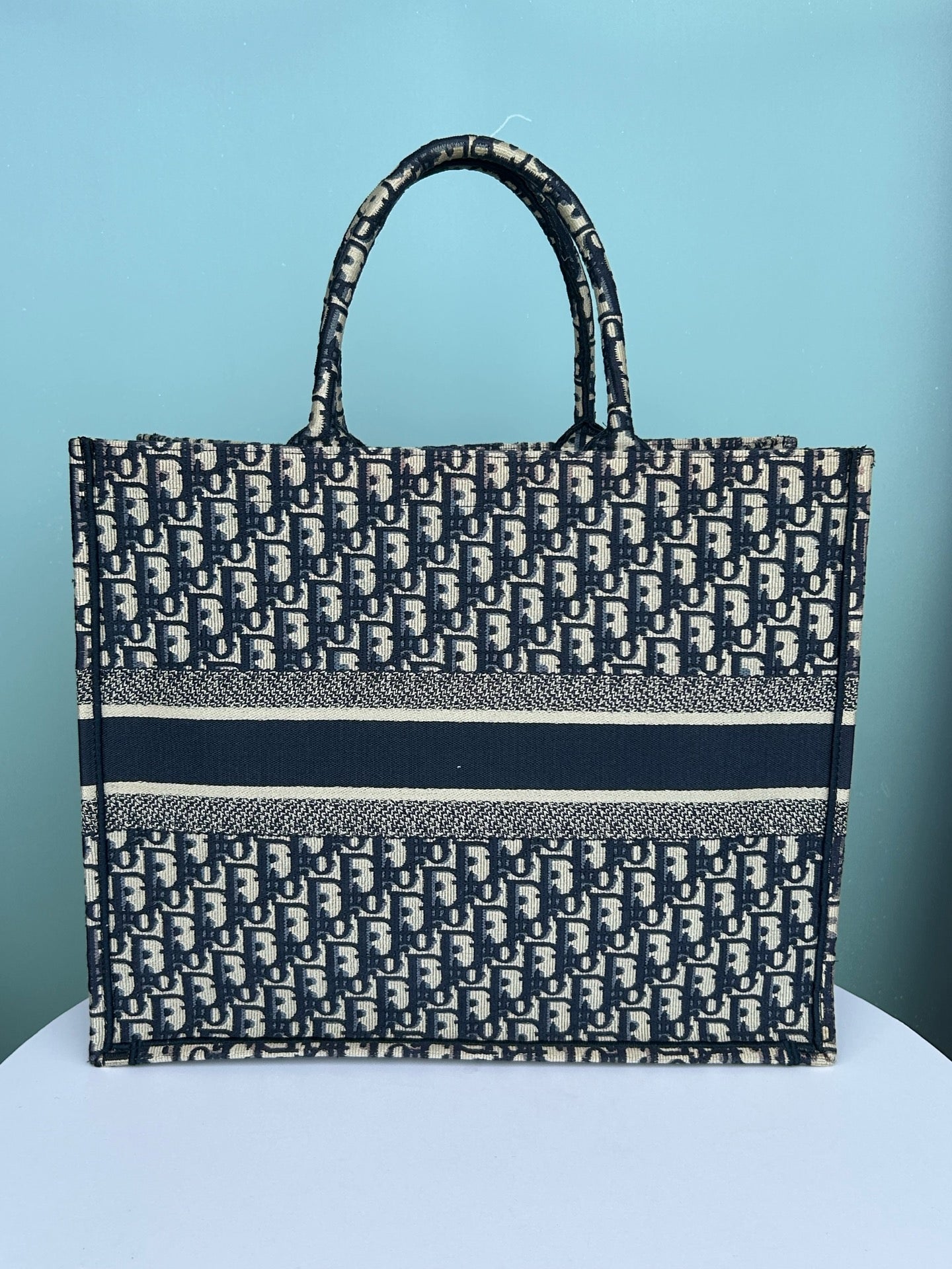 Dior - Book Tote - Cloth - Blue - (large)
