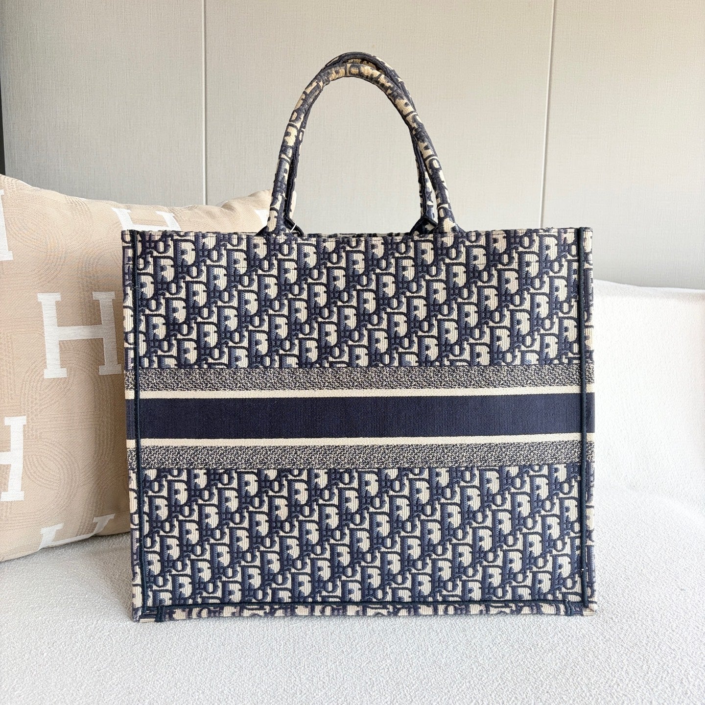 Dior - Book Tote - Cloth - Blue - (large)