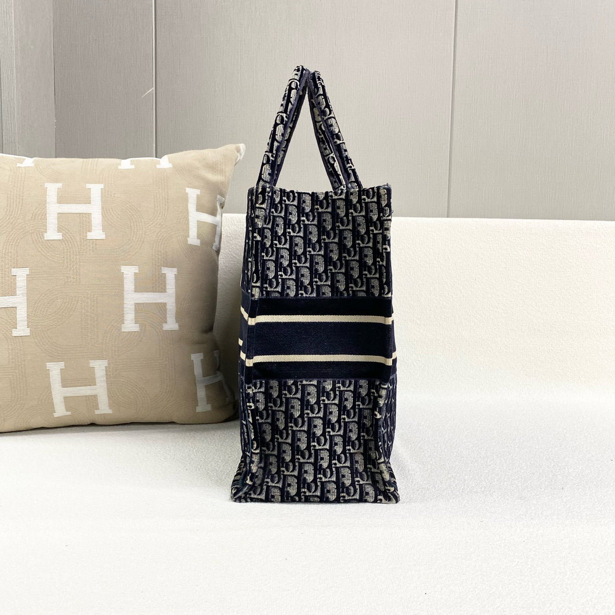 Dior - Book Tote - Cloth - Blue - (large)