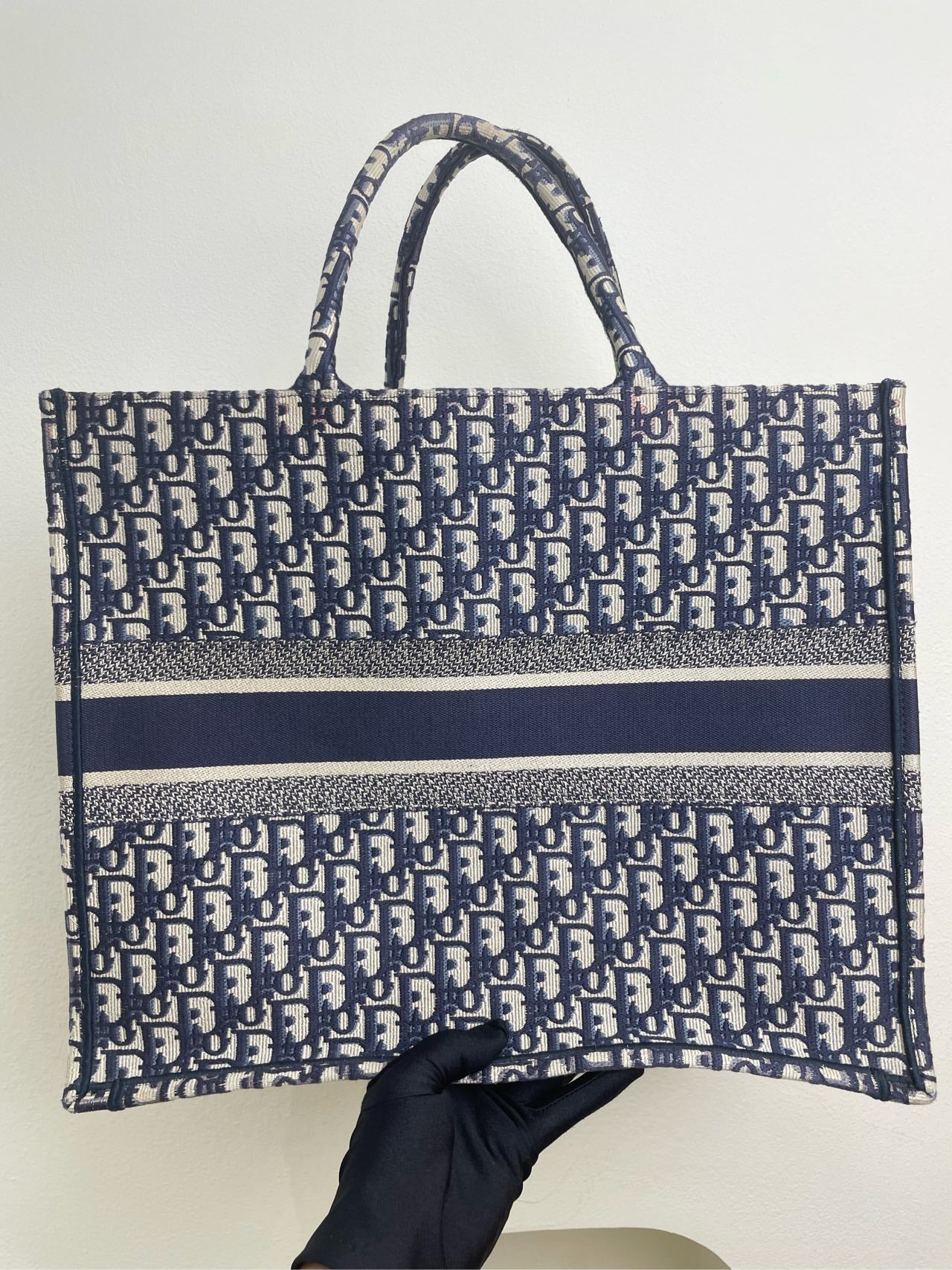 Dior - Book Tote - Cloth - Blue - (large)