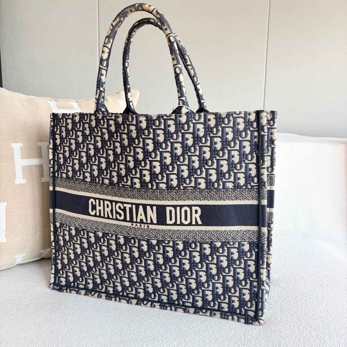 Dior - Book Tote - Cloth - Blue - (large)