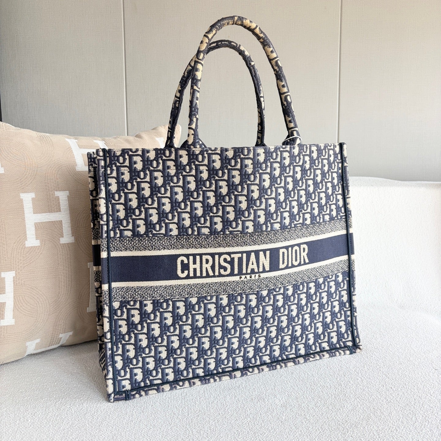 Dior - Book Tote - Cloth - Blue - (large)