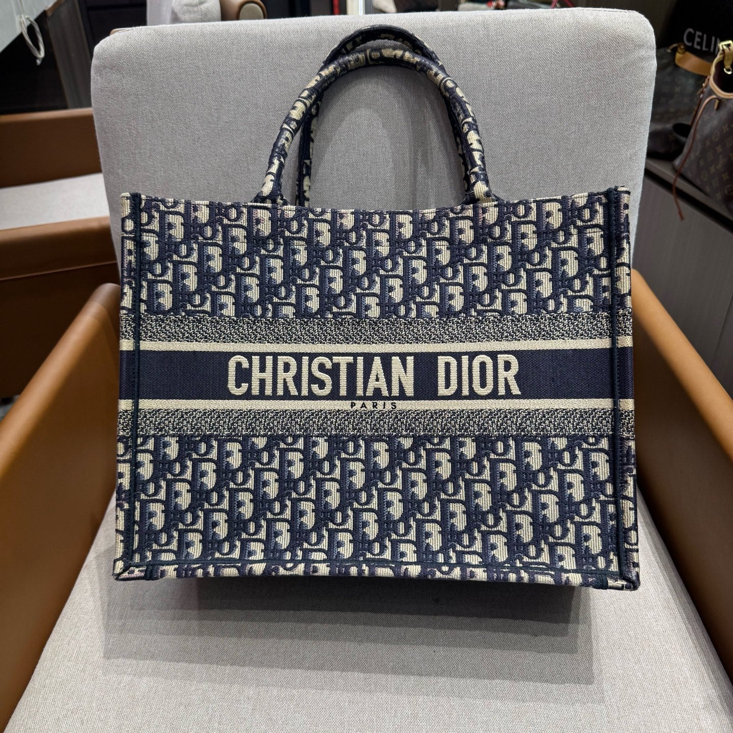 Dior - Book Tote - Cloth - Blue - (medium)