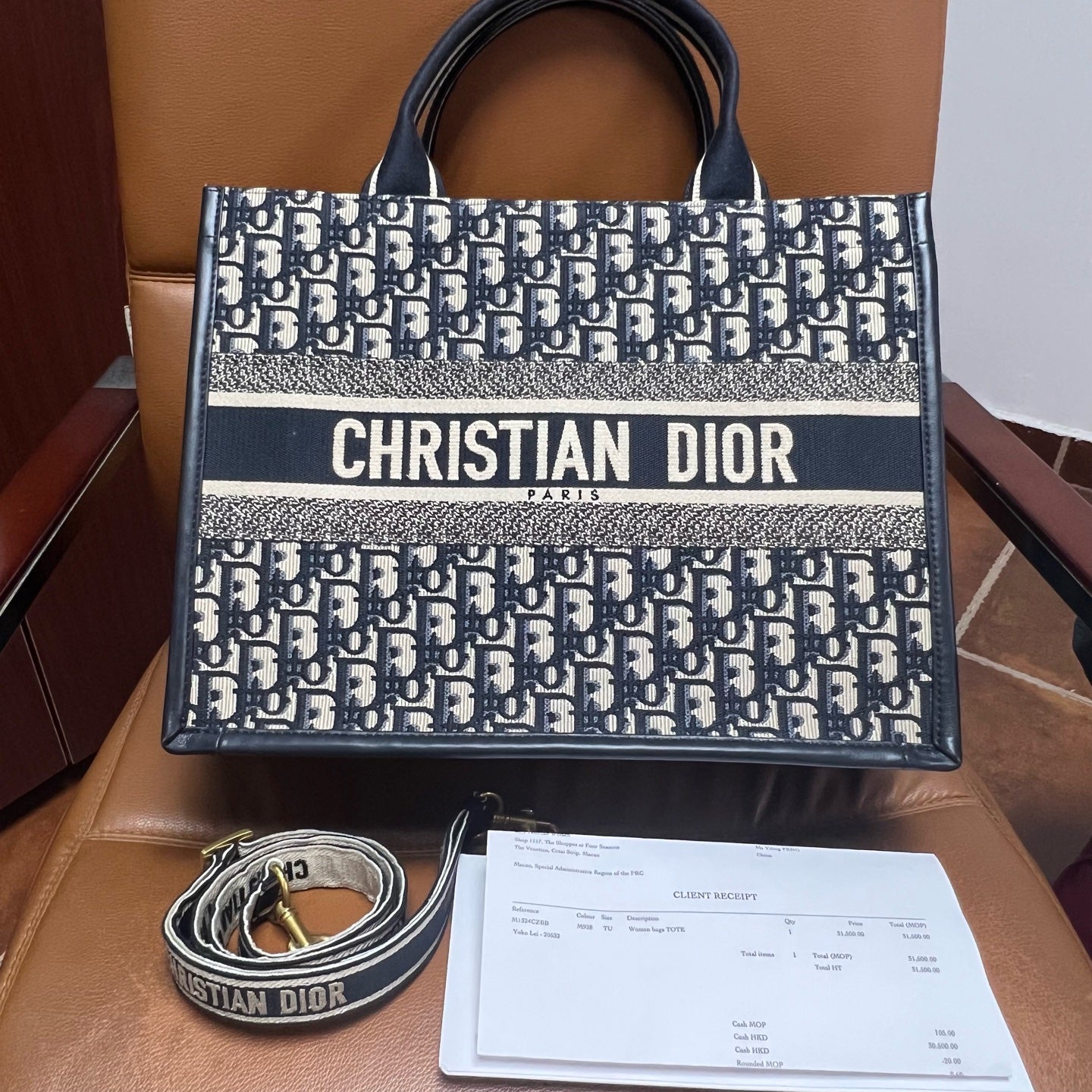 Dior - Book Tote - Cloth - Blue - (medium)