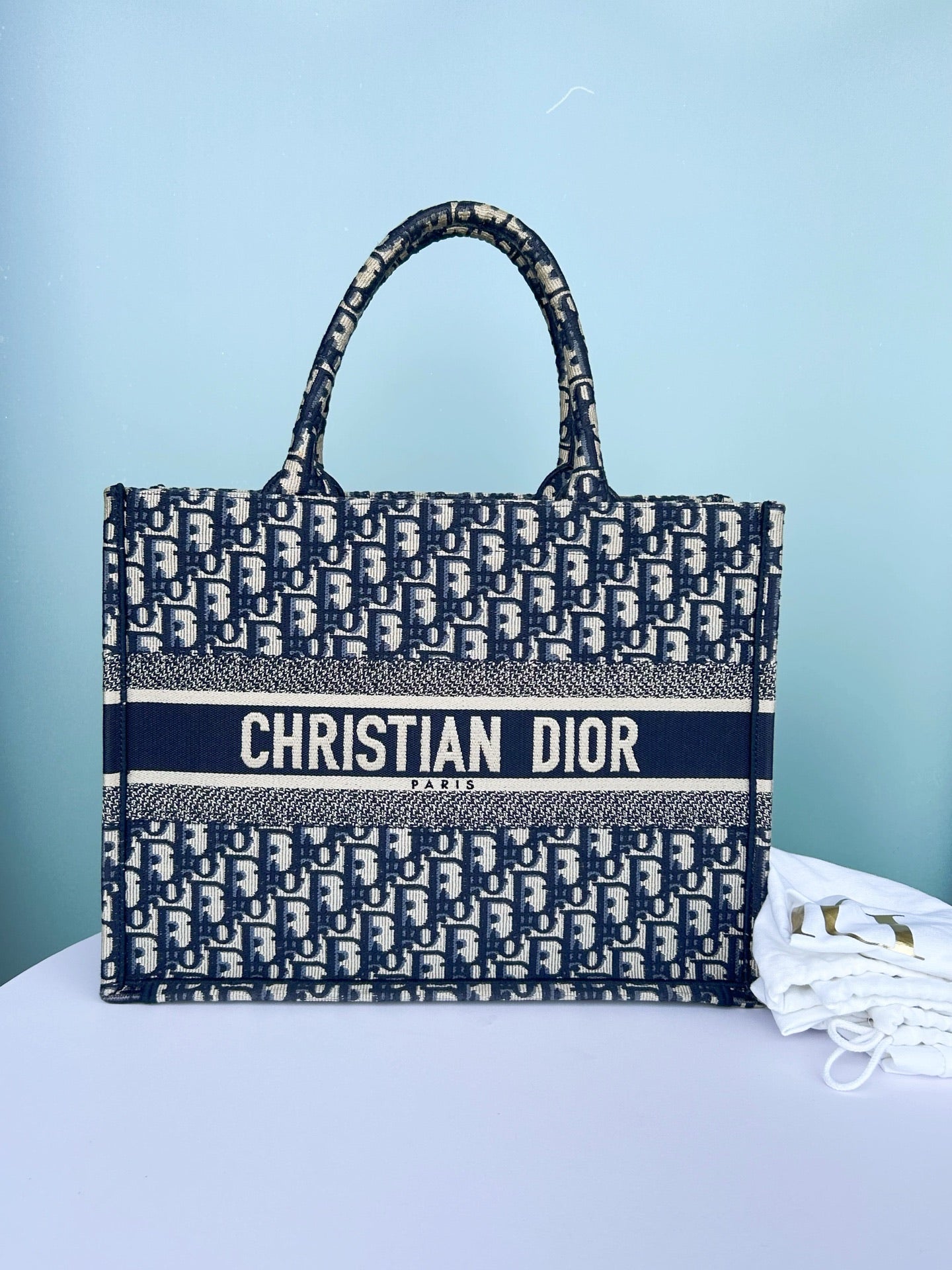 Dior - Book Tote - Cloth - Blue - (medium)