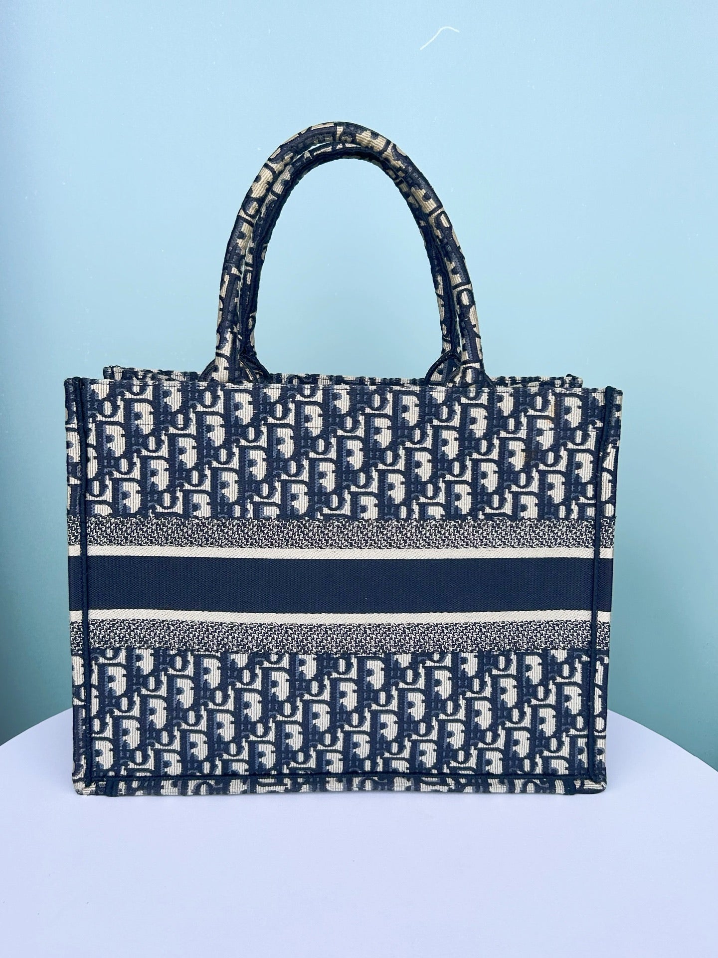 Dior - Book Tote - Cloth - Blue - (medium)