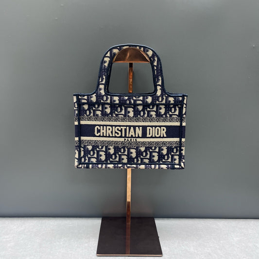 Dior - Book Tote - Cloth - Blue - (mini)
