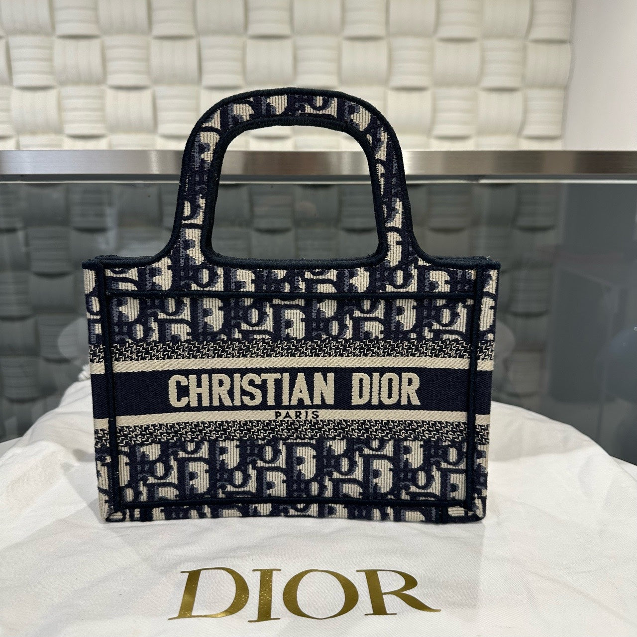 Dior - Book Tote - Cloth - Blue - (mini)