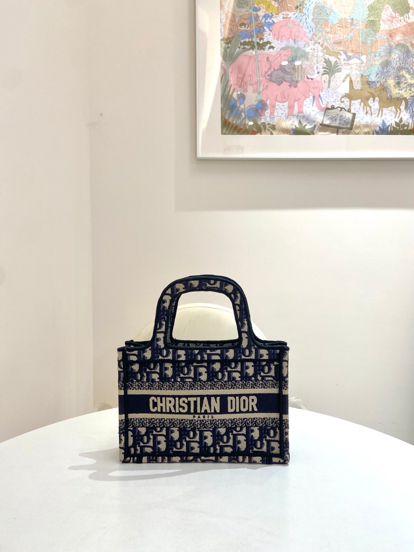 Dior - Book Tote - Cloth - Blue - (mini)