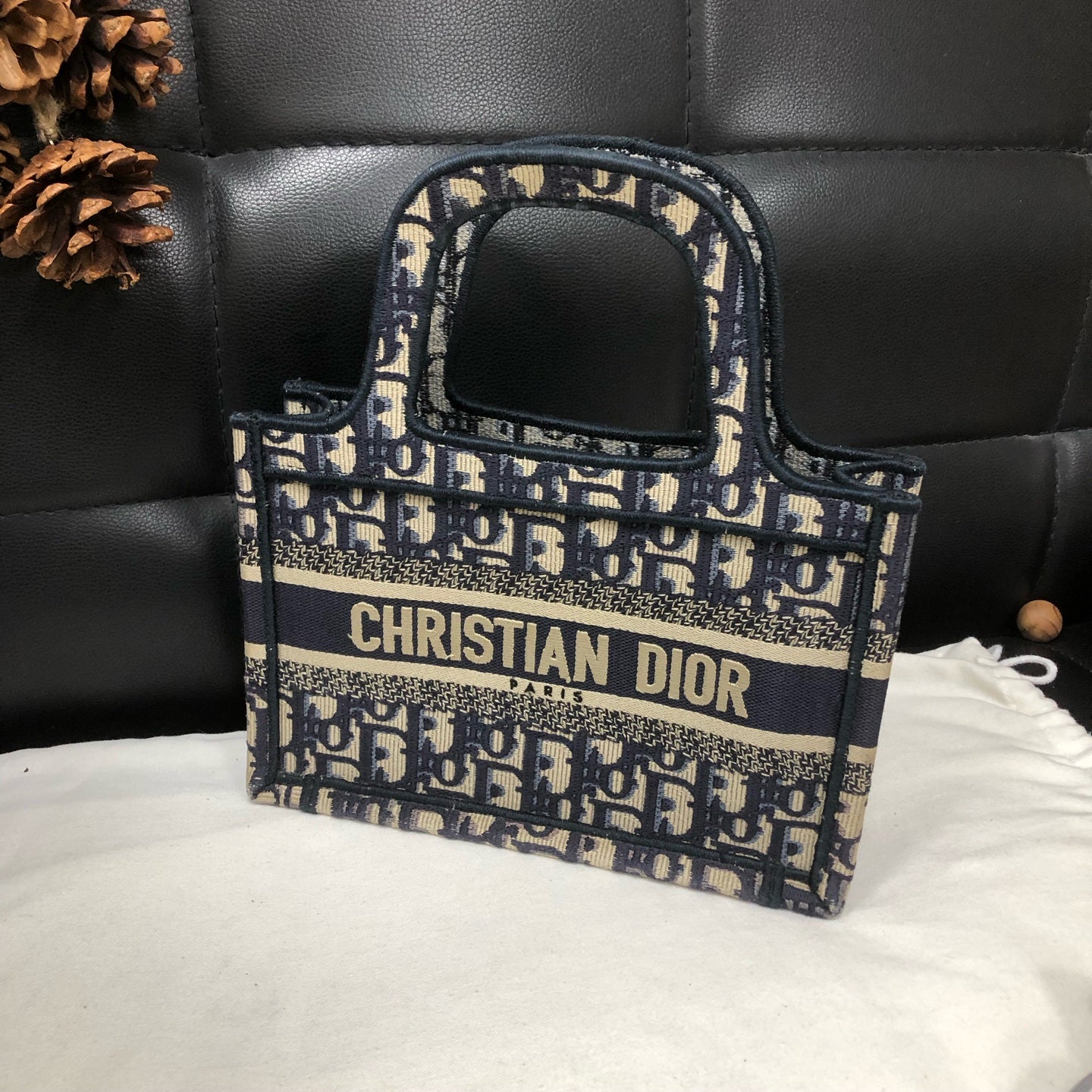 Dior - Book Tote - Cloth - Blue - (mini)