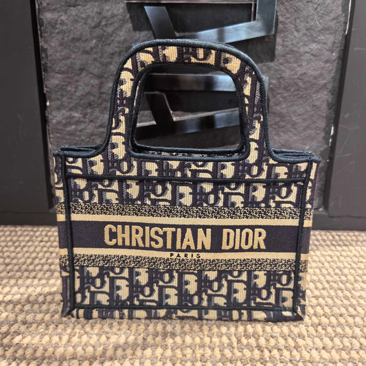 Dior - Book Tote - Cloth - Blue - (mini)