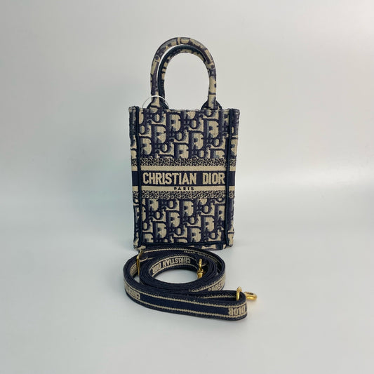 Dior - Book Tote - Cloth - Blue - (mini)