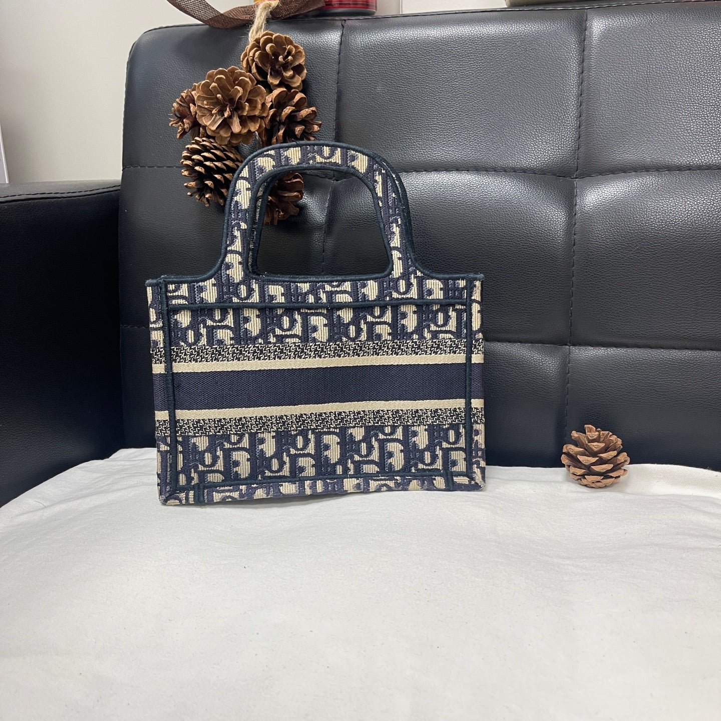Dior - Book Tote - Cloth - Blue - (mini)