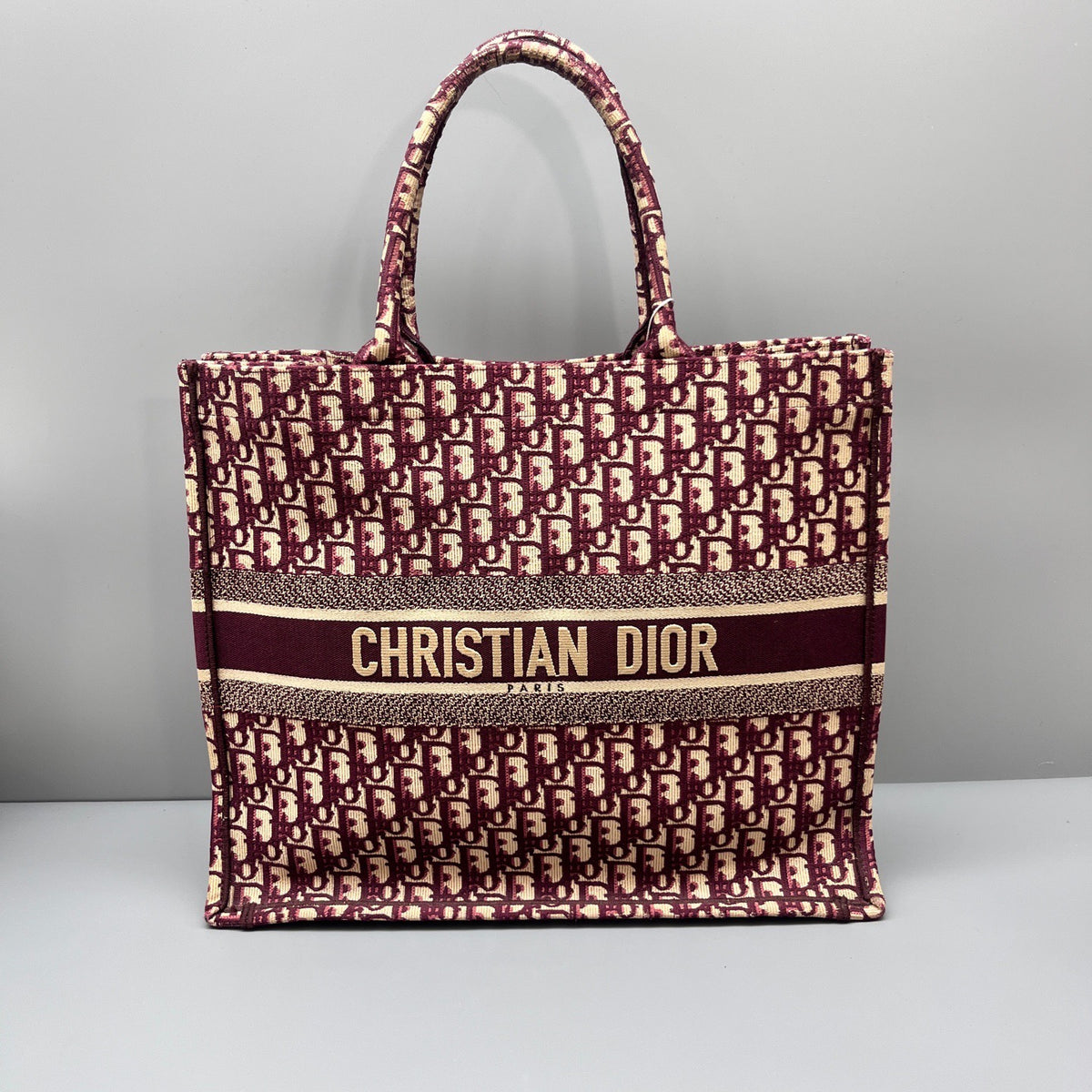 Dior - Book Tote - Cloth - Burgundy - (large)