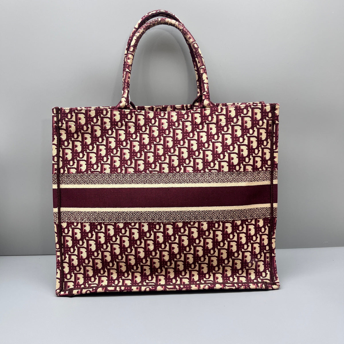 Dior - Book Tote - Cloth - Burgundy - (large)
