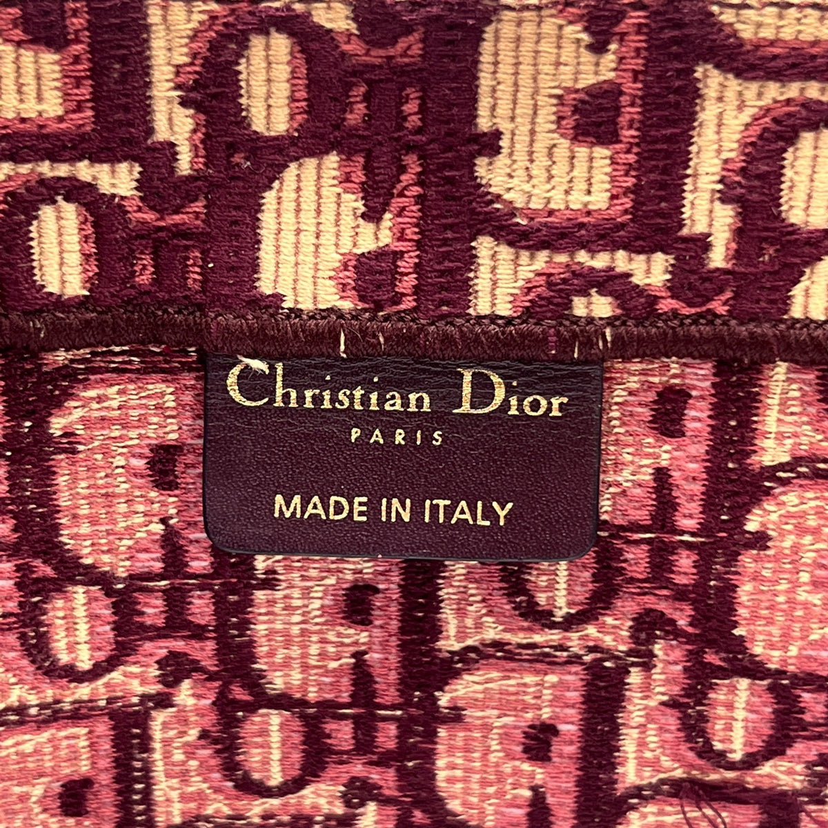 Dior - Book Tote - Cloth - Burgundy - (large)