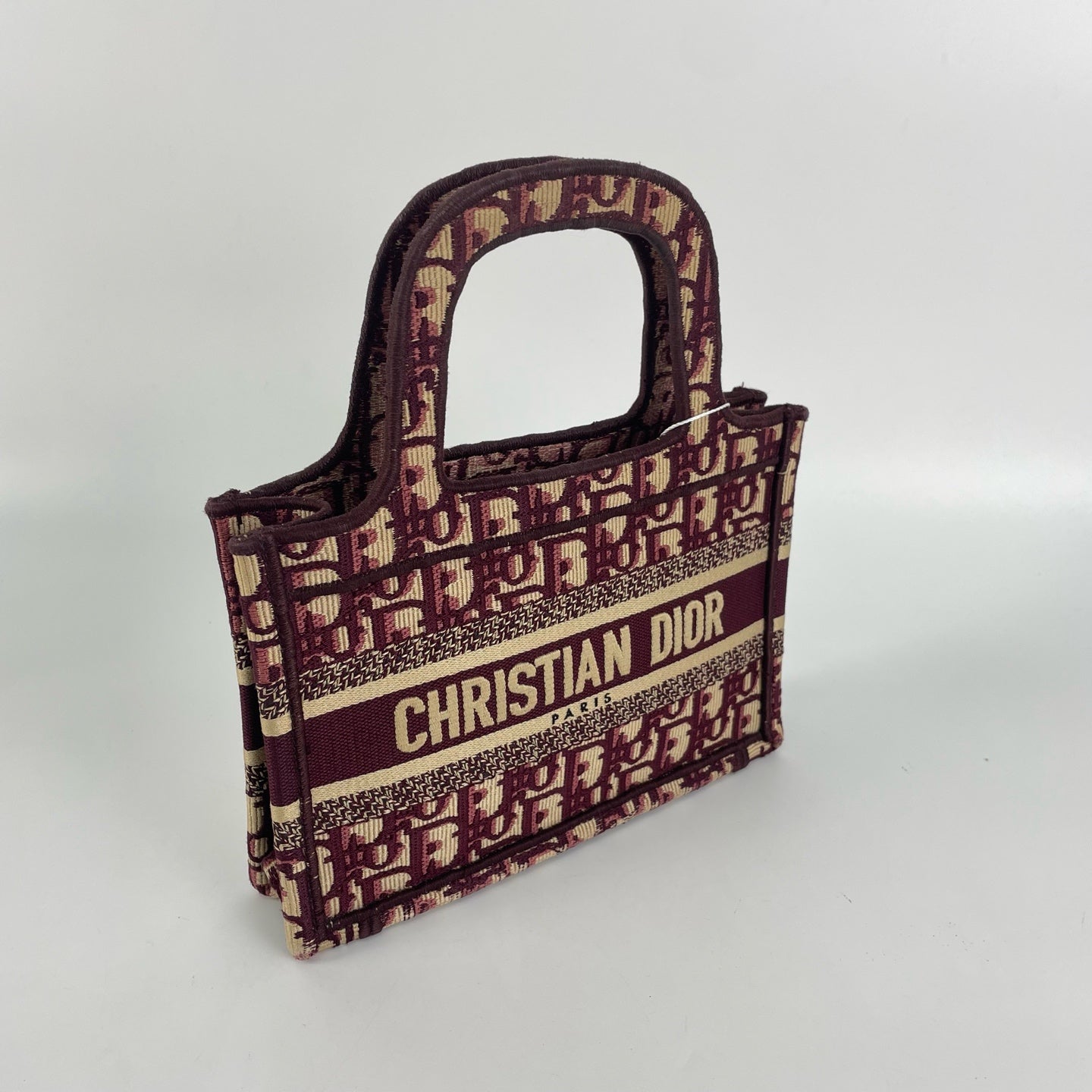 Dior - Book Tote - Cloth - Burgundy - (mini)
