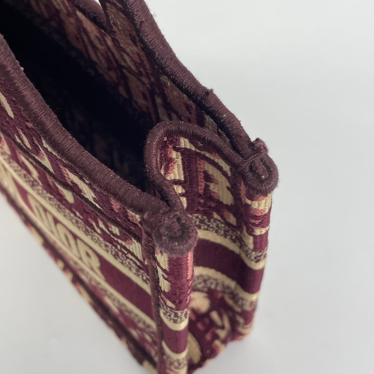 Dior - Book Tote - Cloth - Burgundy - (mini)