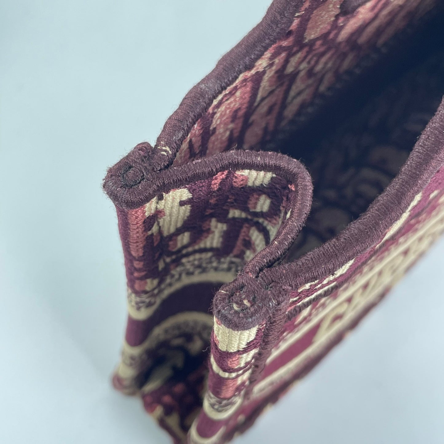 Dior - Book Tote - Cloth - Burgundy - (mini)