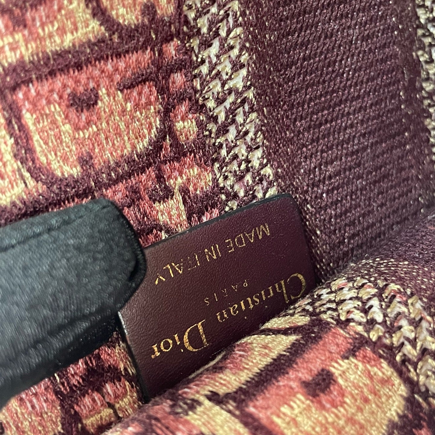 Dior - Book Tote - Cloth - Burgundy - (mini)