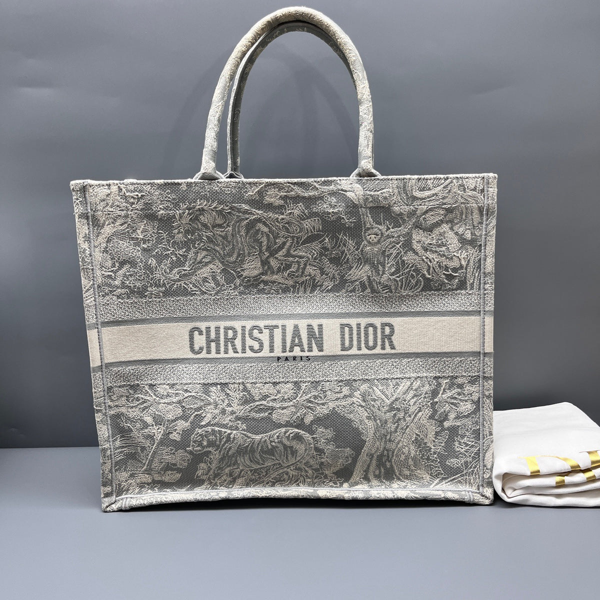 Dior - Book Tote - Cloth - Grey - (large)
