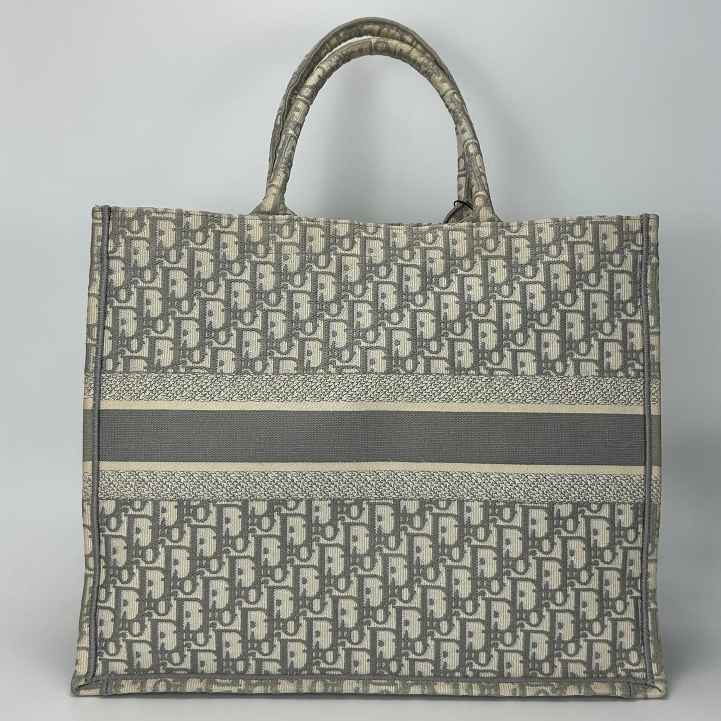 Dior - Book Tote - Cloth - Grey - (large)