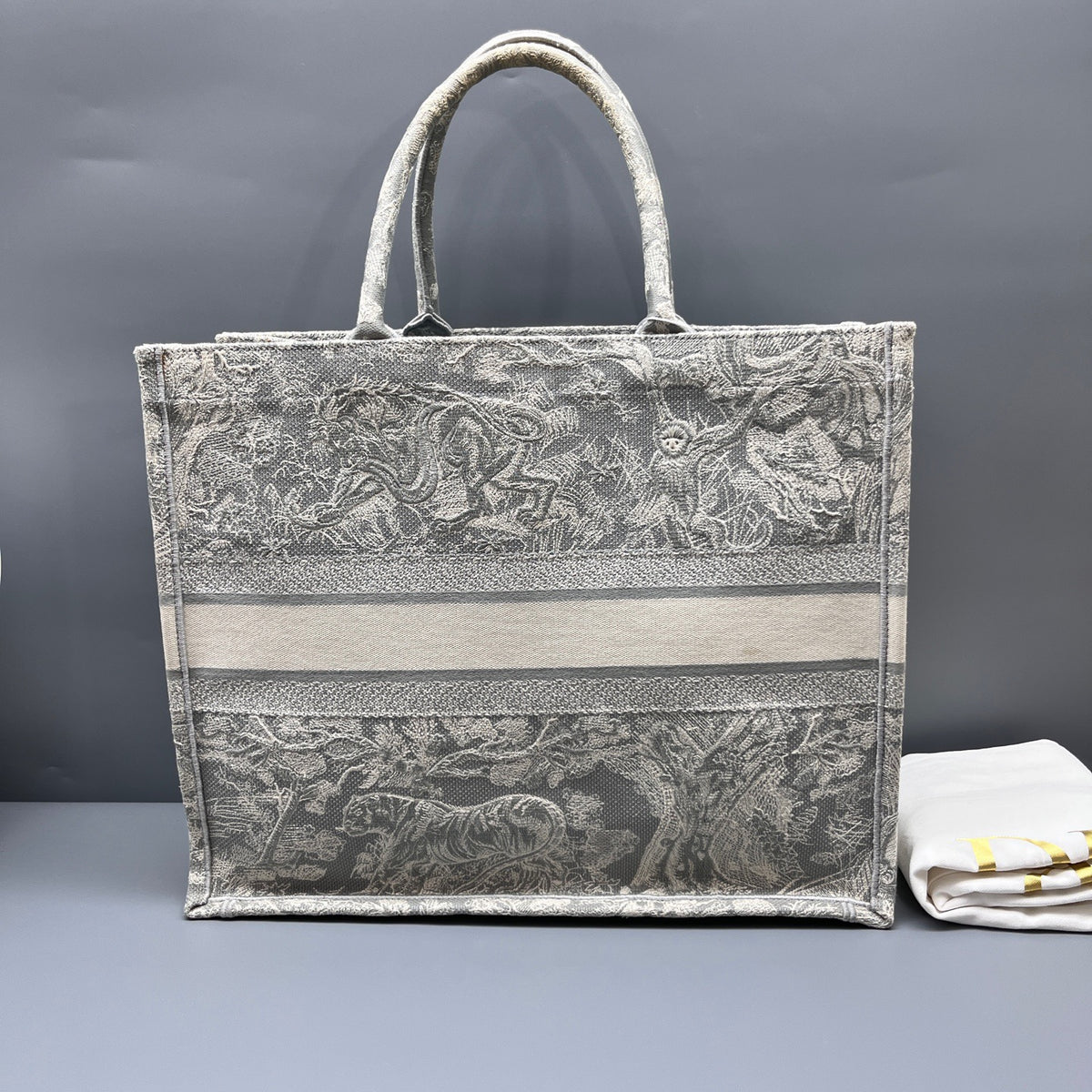 Dior - Book Tote - Cloth - Grey - (large)