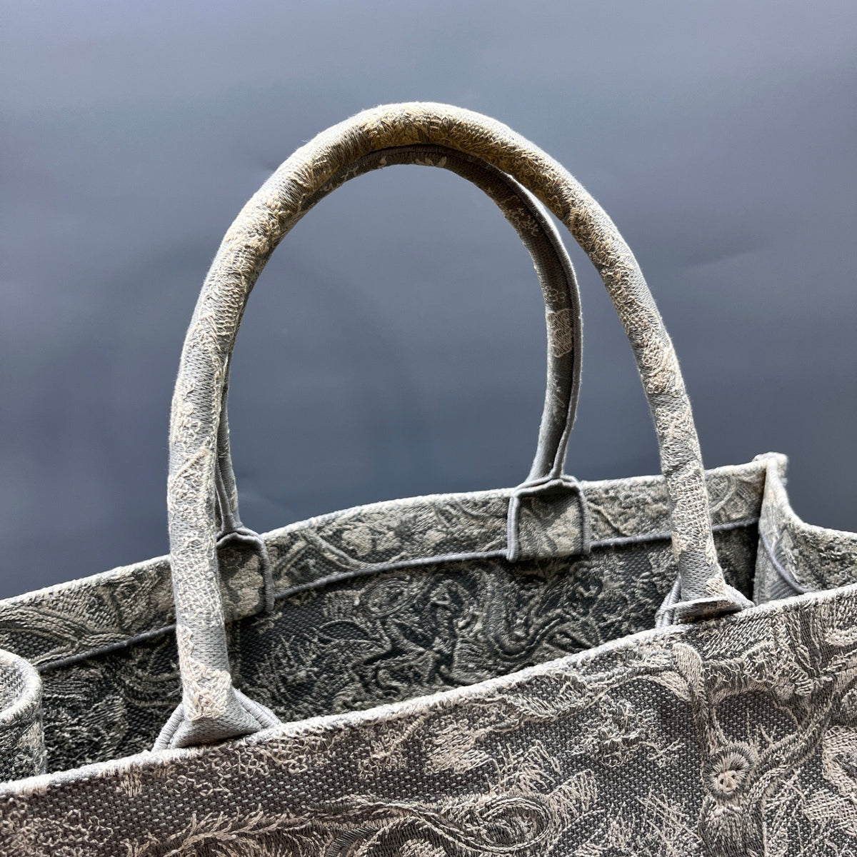 Dior - Book Tote - Cloth - Grey - (large)