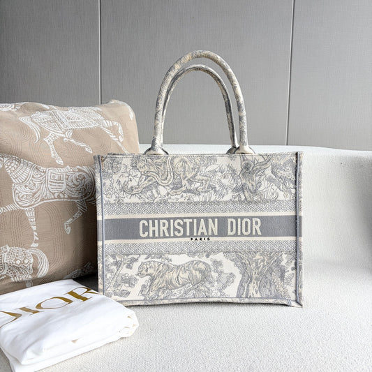 Dior - Book Tote - Cloth - Grey - (medium)