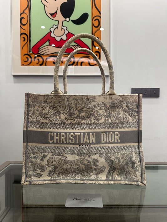 Dior - Book Tote - Cloth - Grey - (medium)