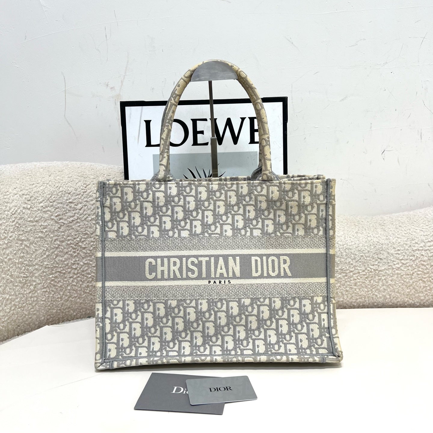Dior - Book Tote - Cloth - Grey - (medium)