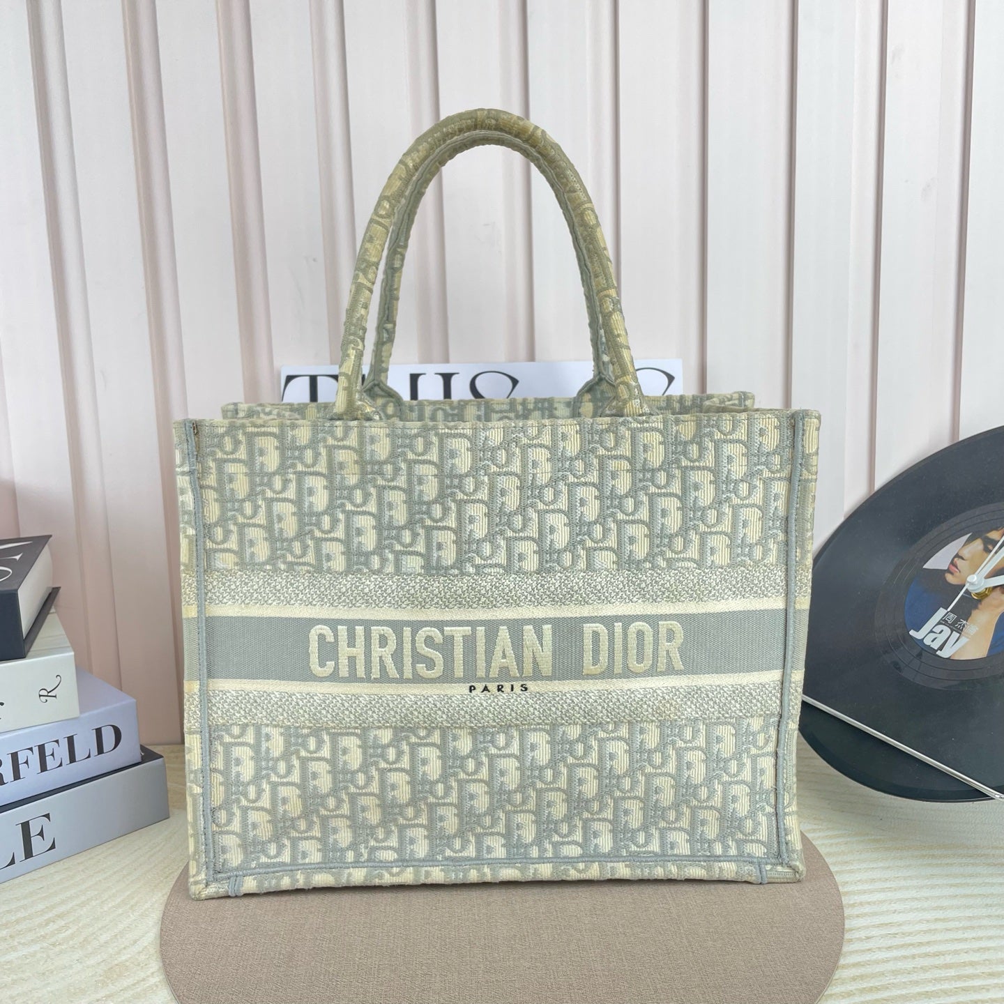 Dior - Book Tote - Cloth - Grey - (medium)
