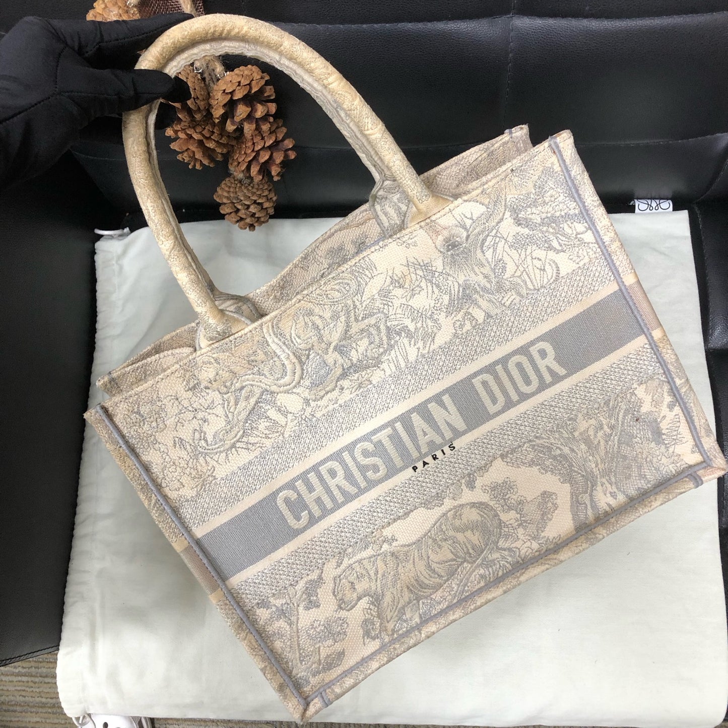 Dior - Book Tote - Cloth - Grey - (medium)