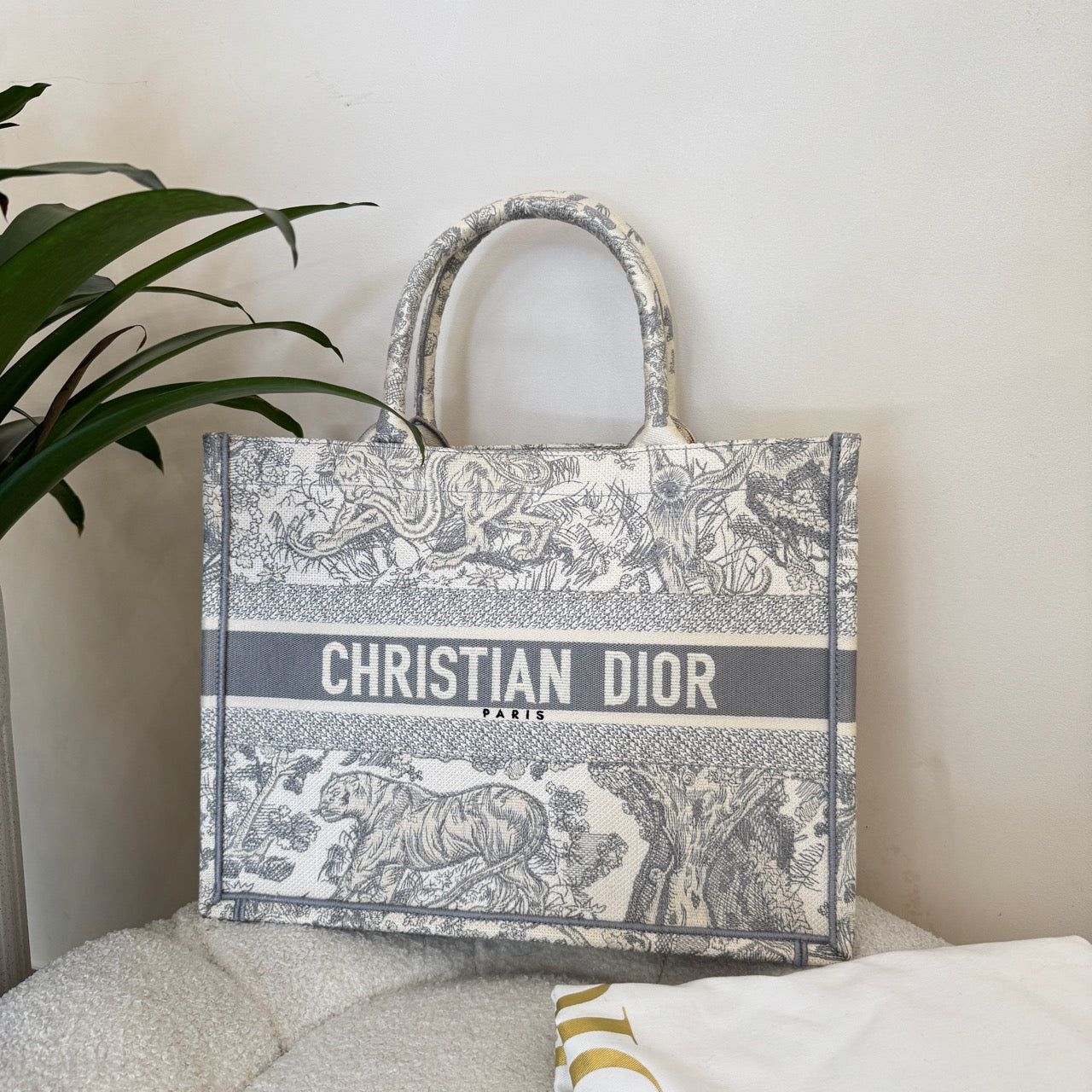 Dior - Book Tote - Cloth - Grey - (medium)