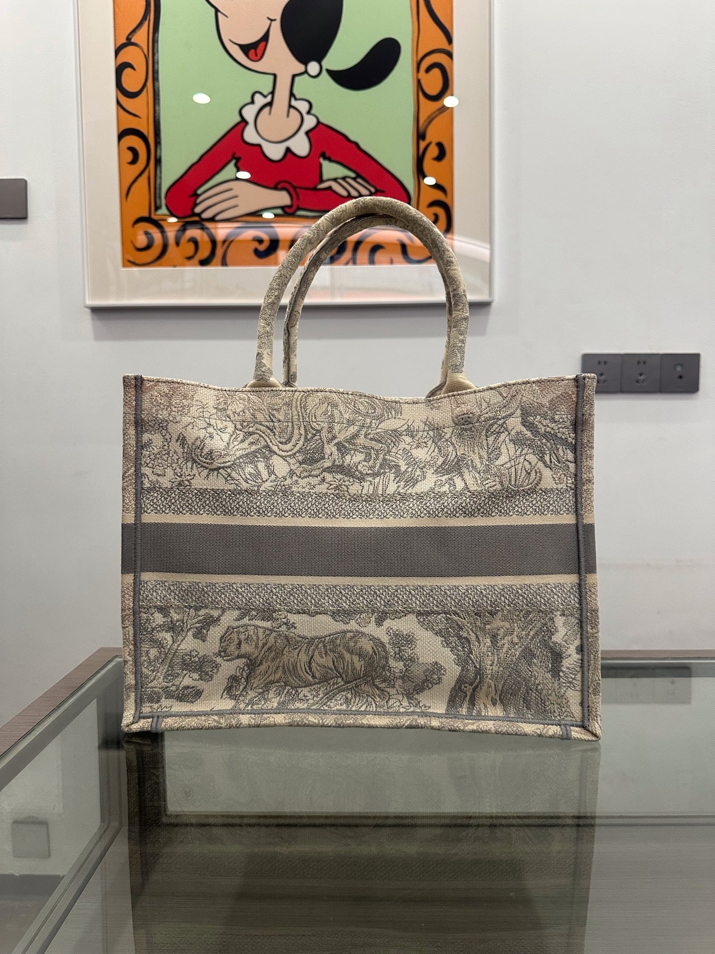 Dior - Book Tote - Cloth - Grey - (medium)