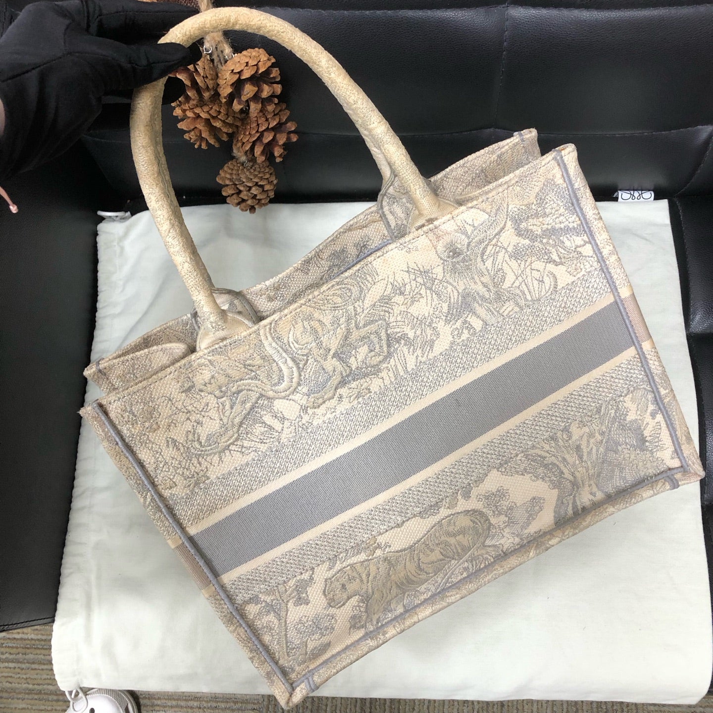 Dior - Book Tote - Cloth - Grey - (medium)