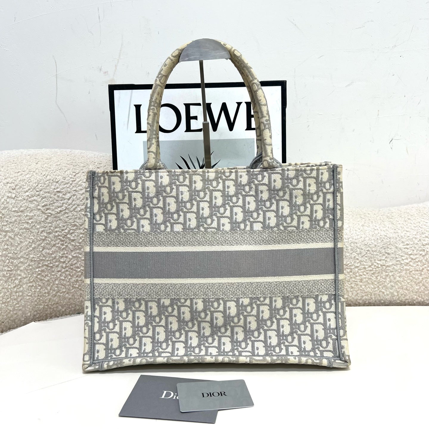Dior - Book Tote - Cloth - Grey - (medium)