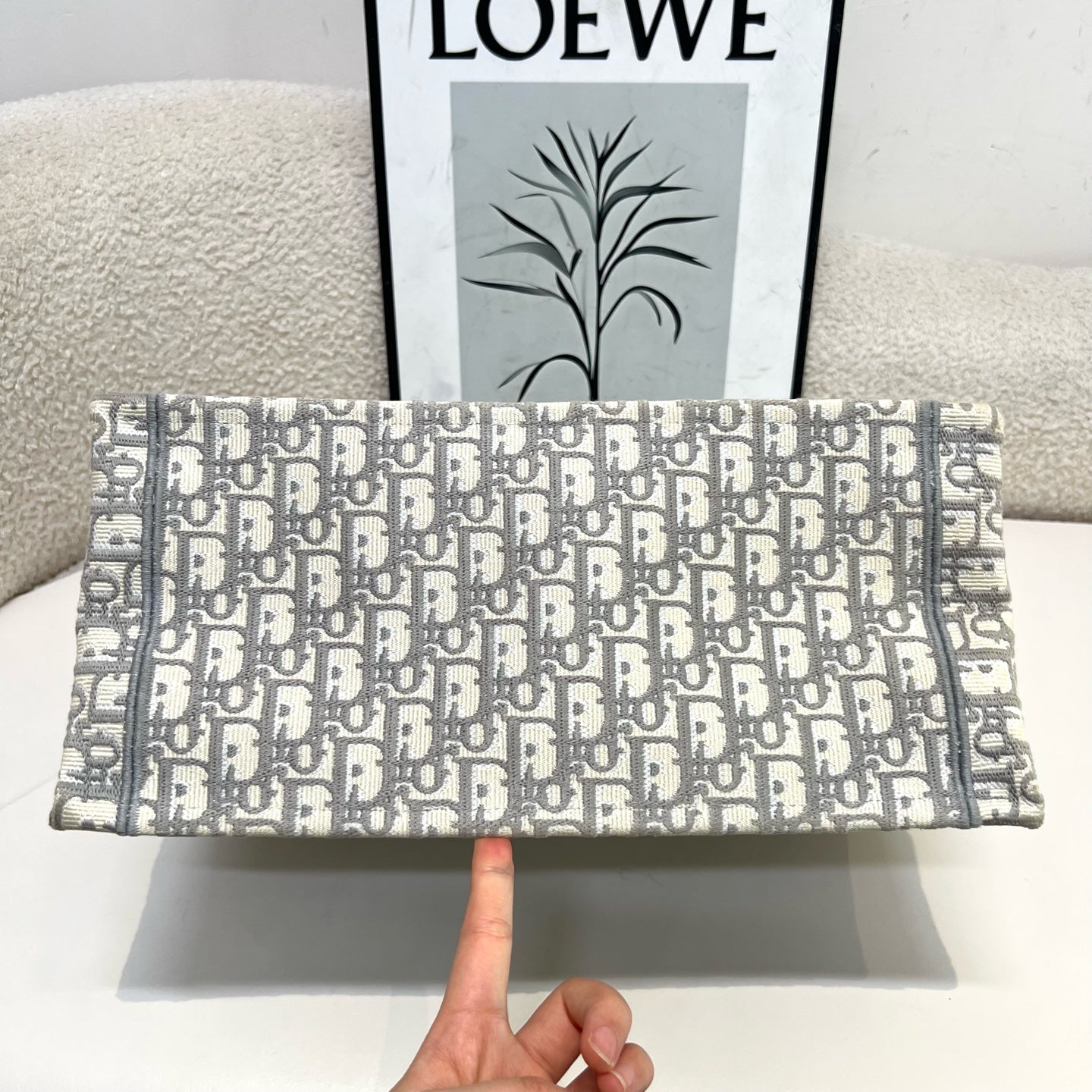 Dior - Book Tote - Cloth - Grey - (medium)