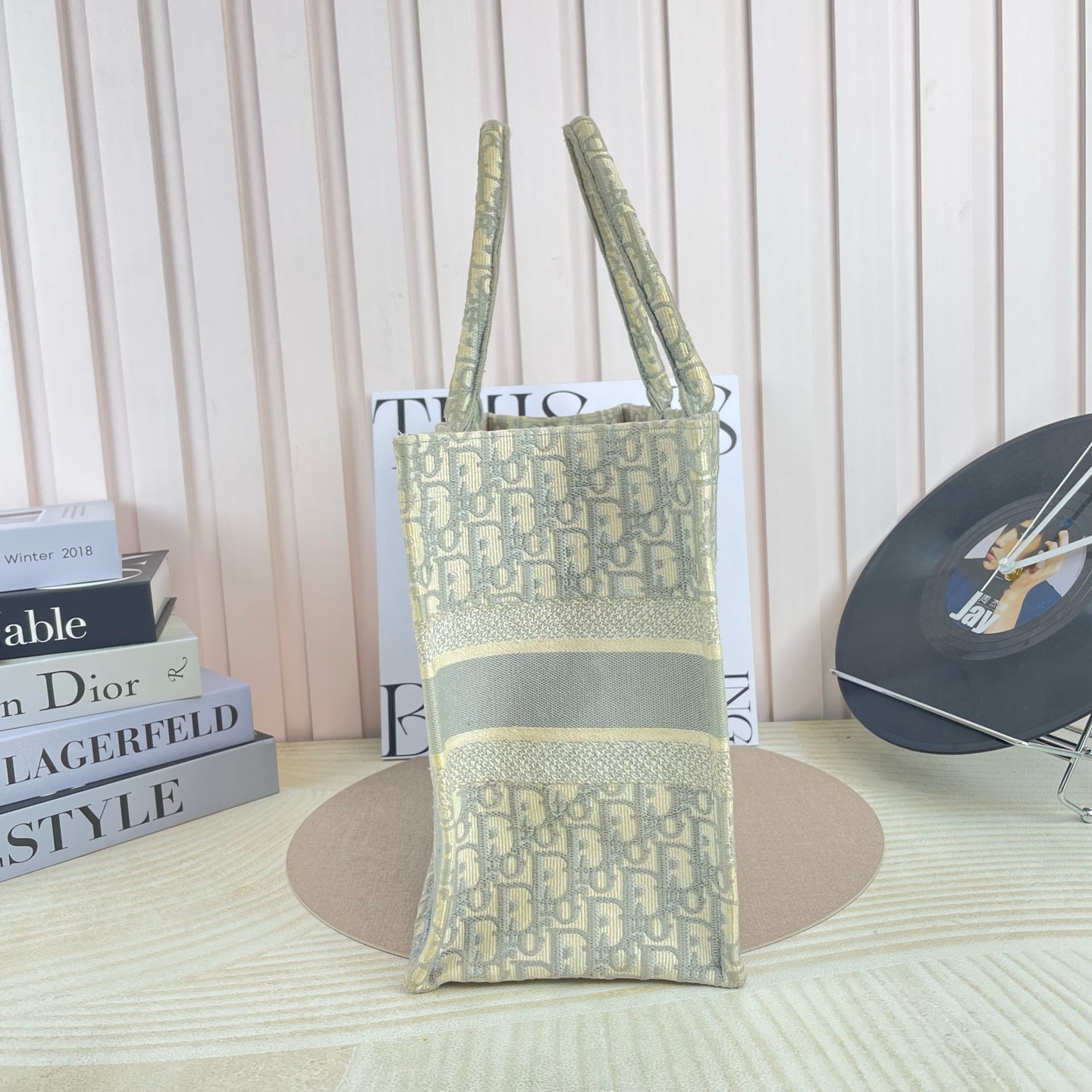 Dior - Book Tote - Cloth - Grey - (medium)