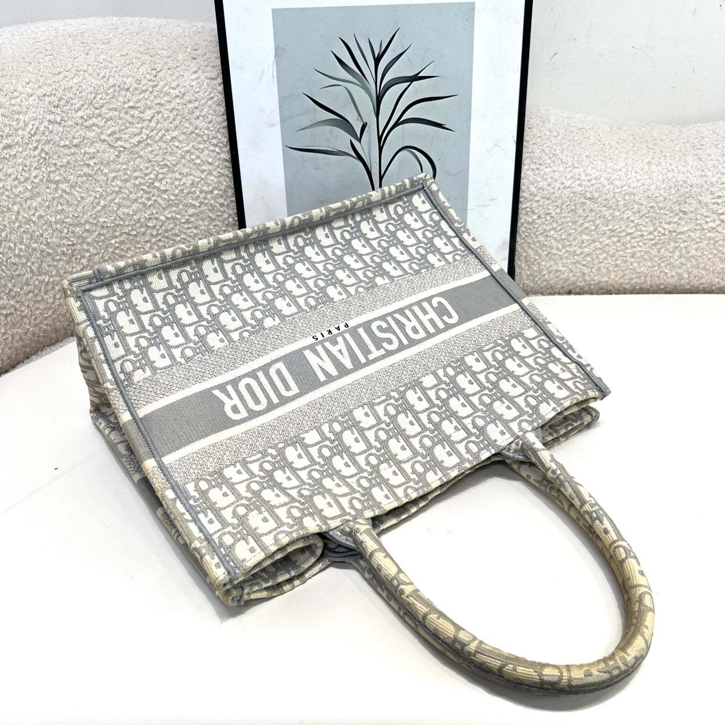 Dior - Book Tote - Cloth - Grey - (medium)