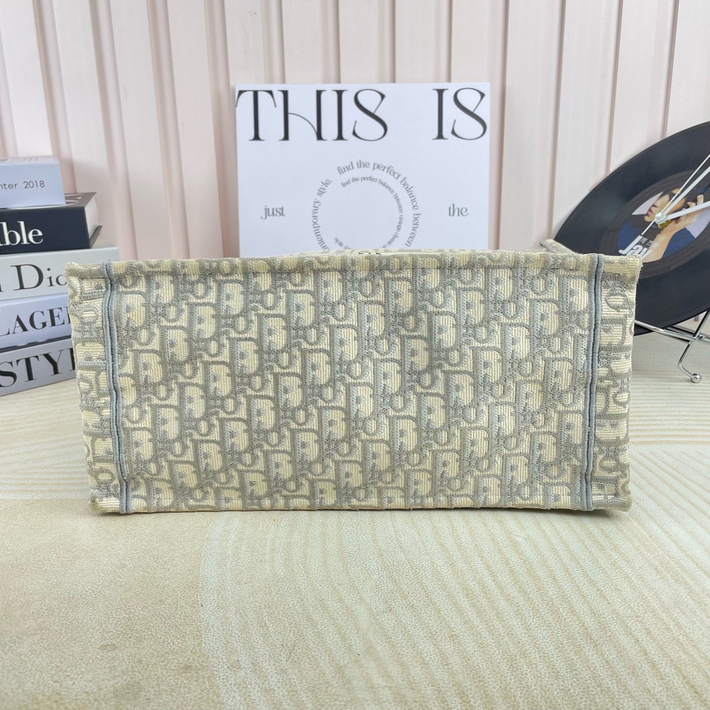 Dior - Book Tote - Cloth - Grey - (medium)