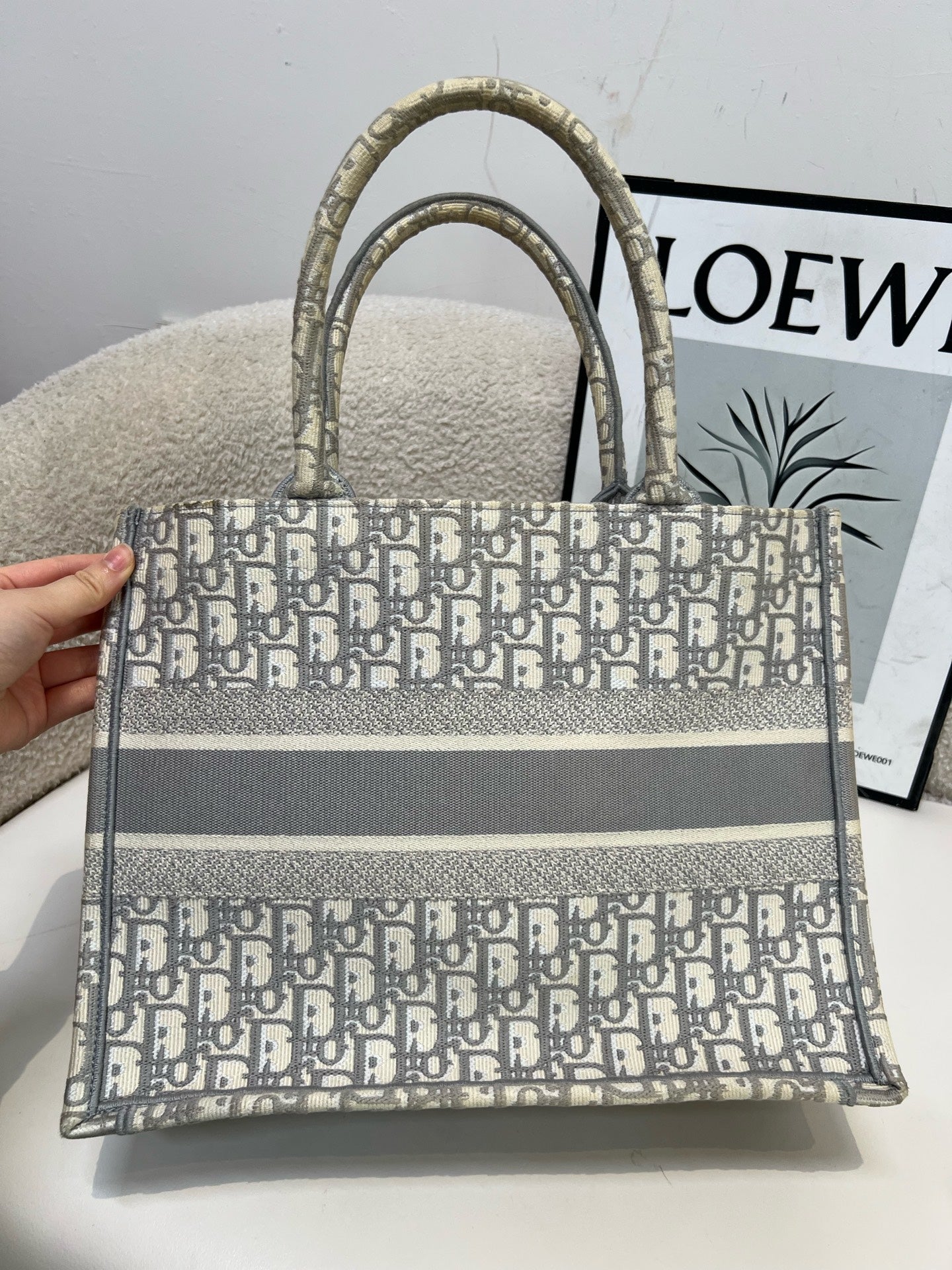 Dior - Book Tote - Cloth - Grey - (medium)