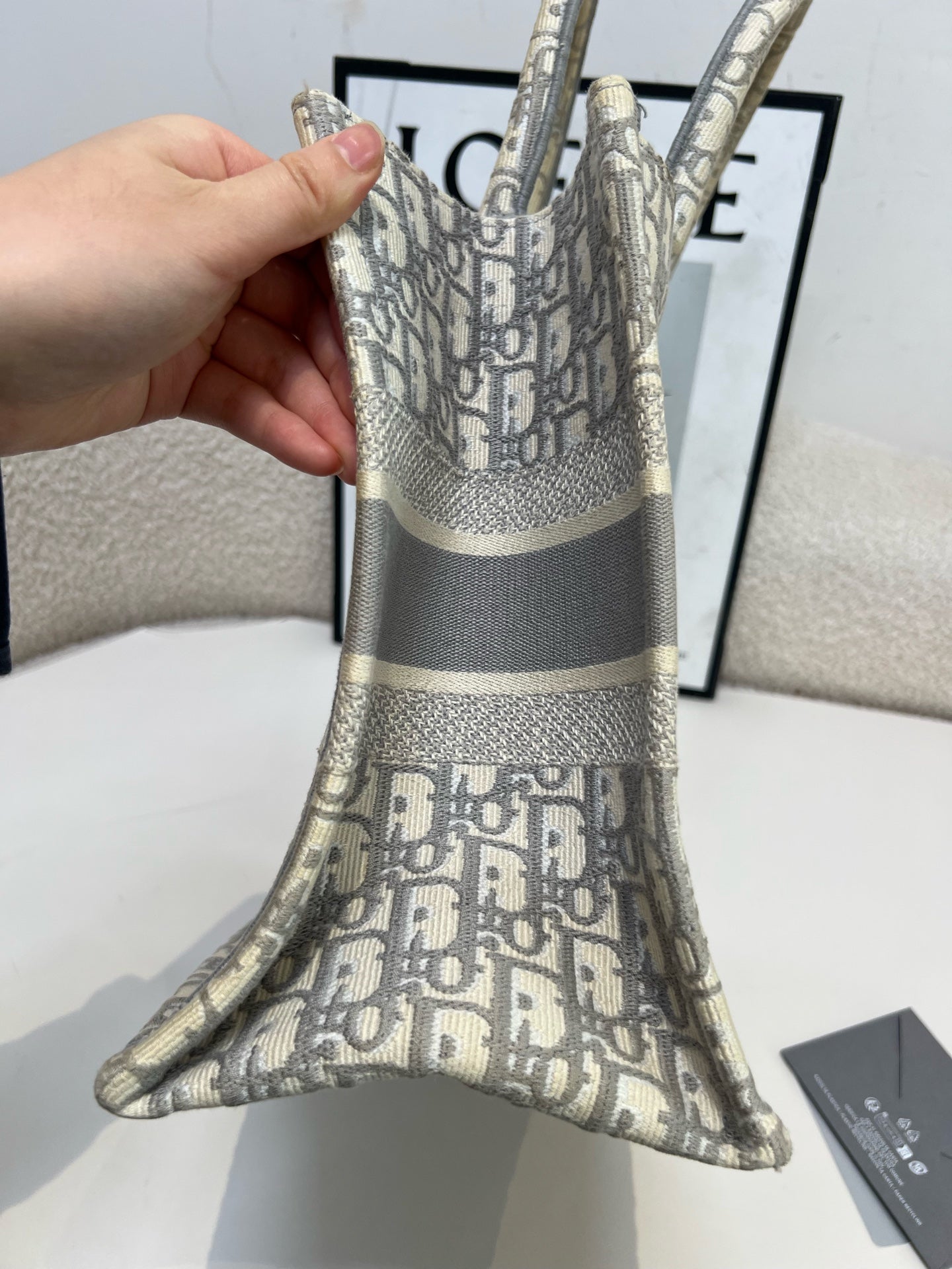 Dior - Book Tote - Cloth - Grey - (medium)