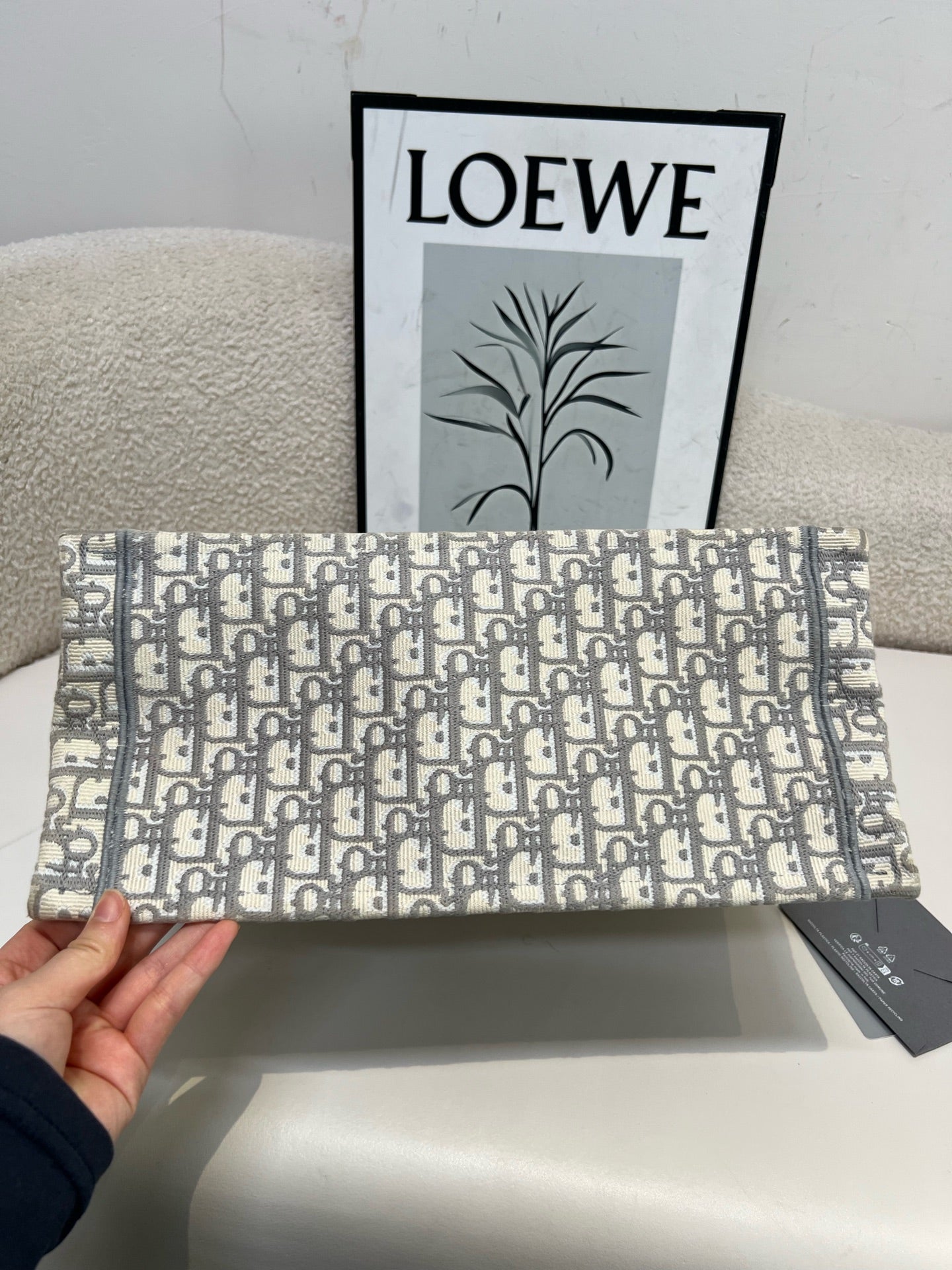 Dior - Book Tote - Cloth - Grey - (medium)
