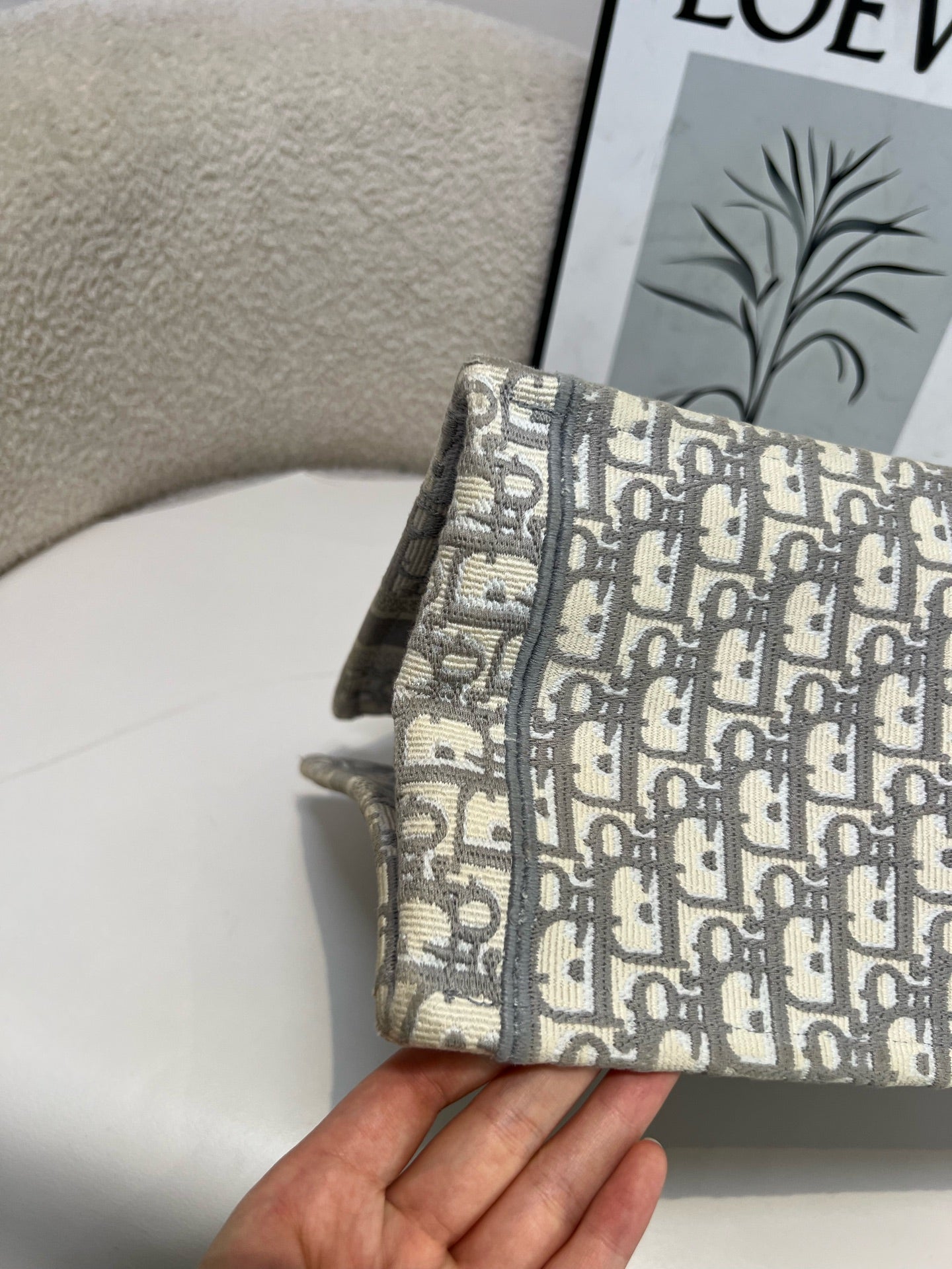 Dior - Book Tote - Cloth - Grey - (medium)